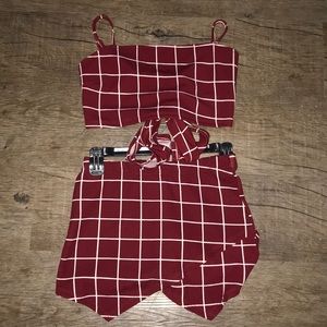 asymmetrical skort set